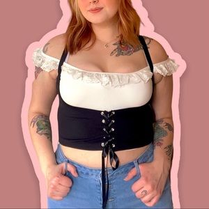 Current Mood Off the Shoulder Corset Top